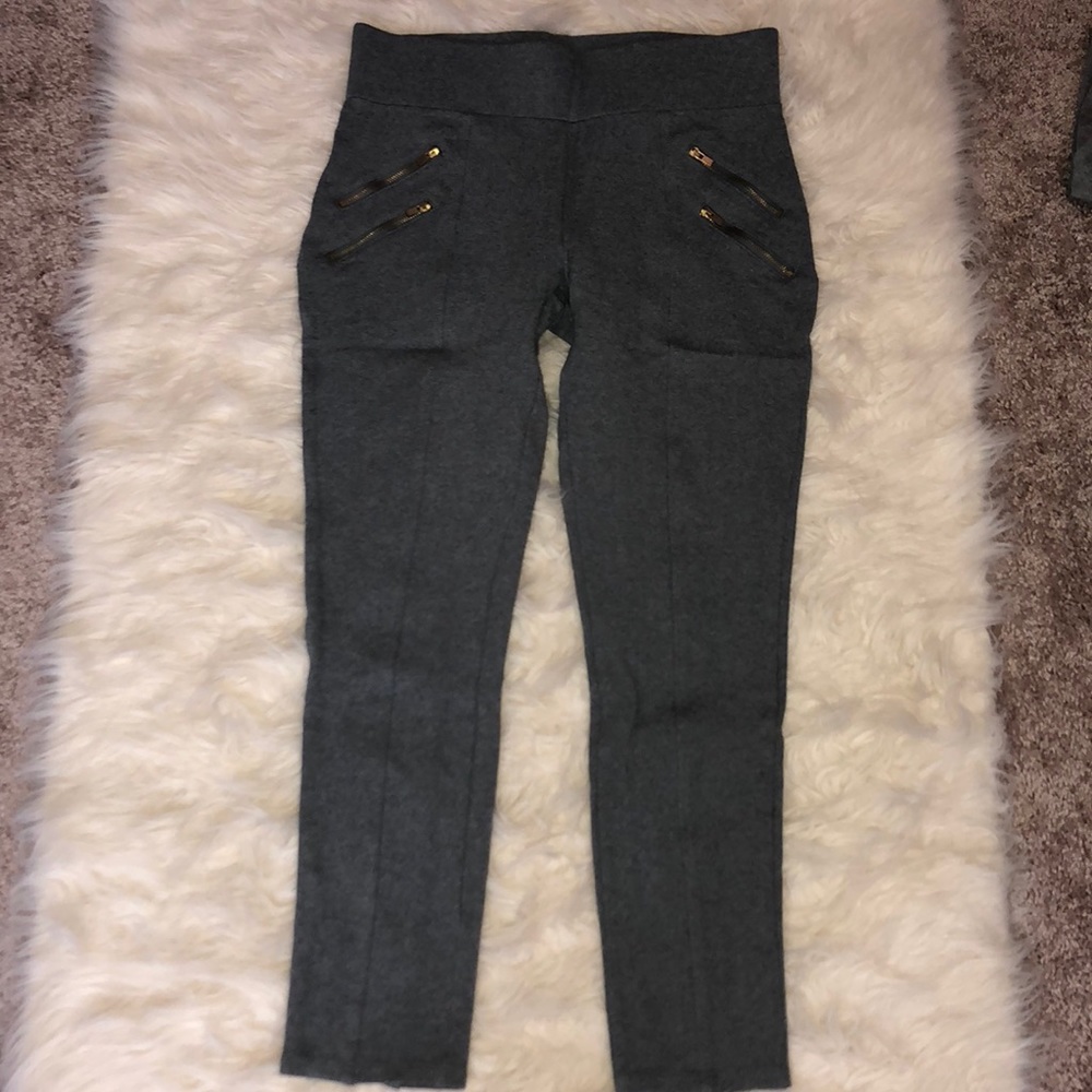 Gray leggings tights large with control top